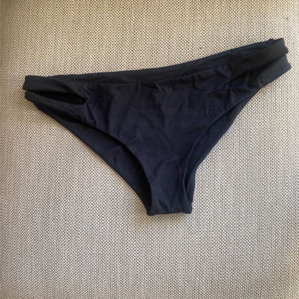 L*Space Black Bikini Bottoms with Split Sides *very gently worn*